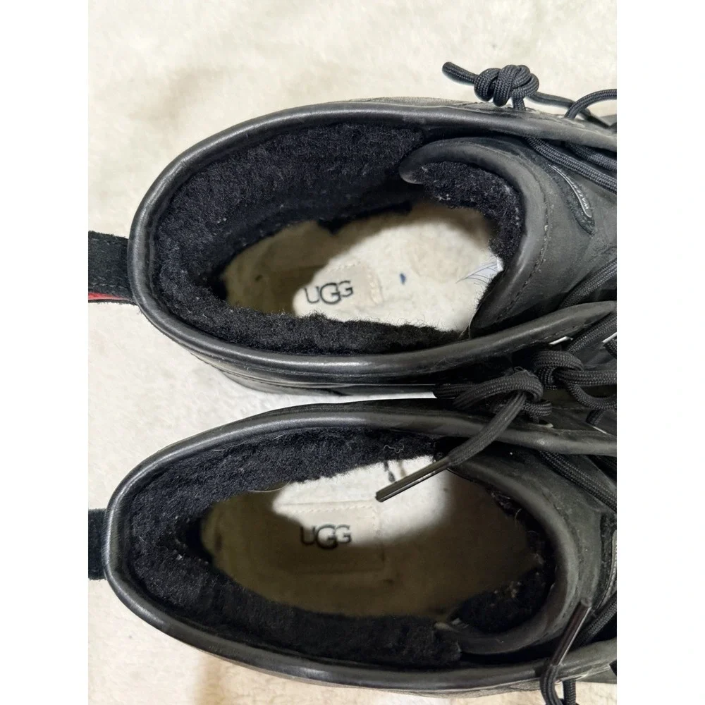 UGG Neumel Waterproof Leather Chukka Boots Mens 13 Black Lined 1017254